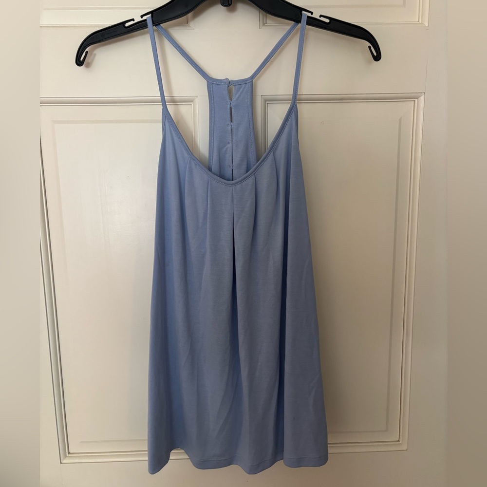 Naked Zebra Sky Blue Sleeveless Top